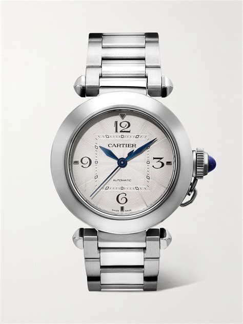 stainless steel cartier watch|pasha de cartier watch automatic.